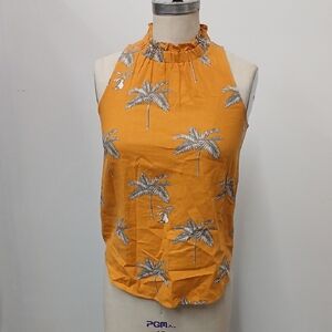 Ann Taylor Linen Blend Sleeveless Blouse Size XS